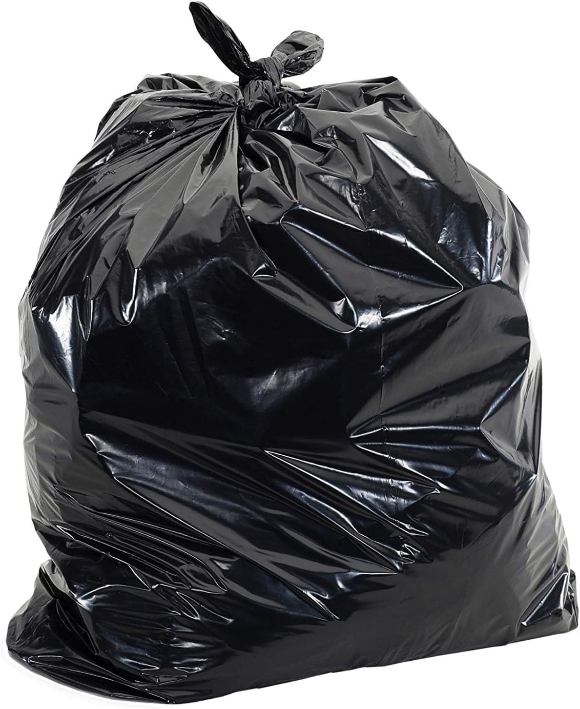 42 Gallon 4 MIL Black Heavy Duty Trash Bags Pack of 128 U7128