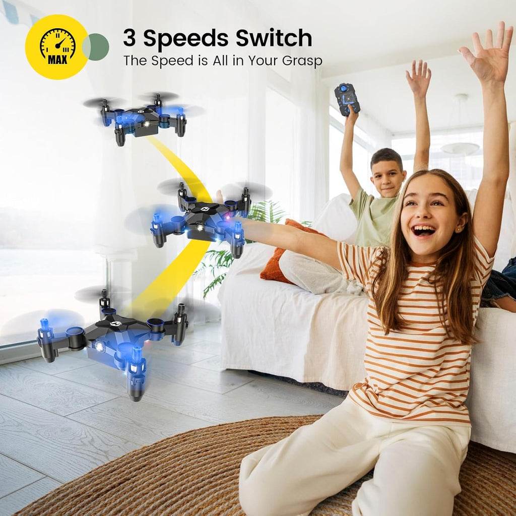 Foldable Mini Drone Blue D32655
