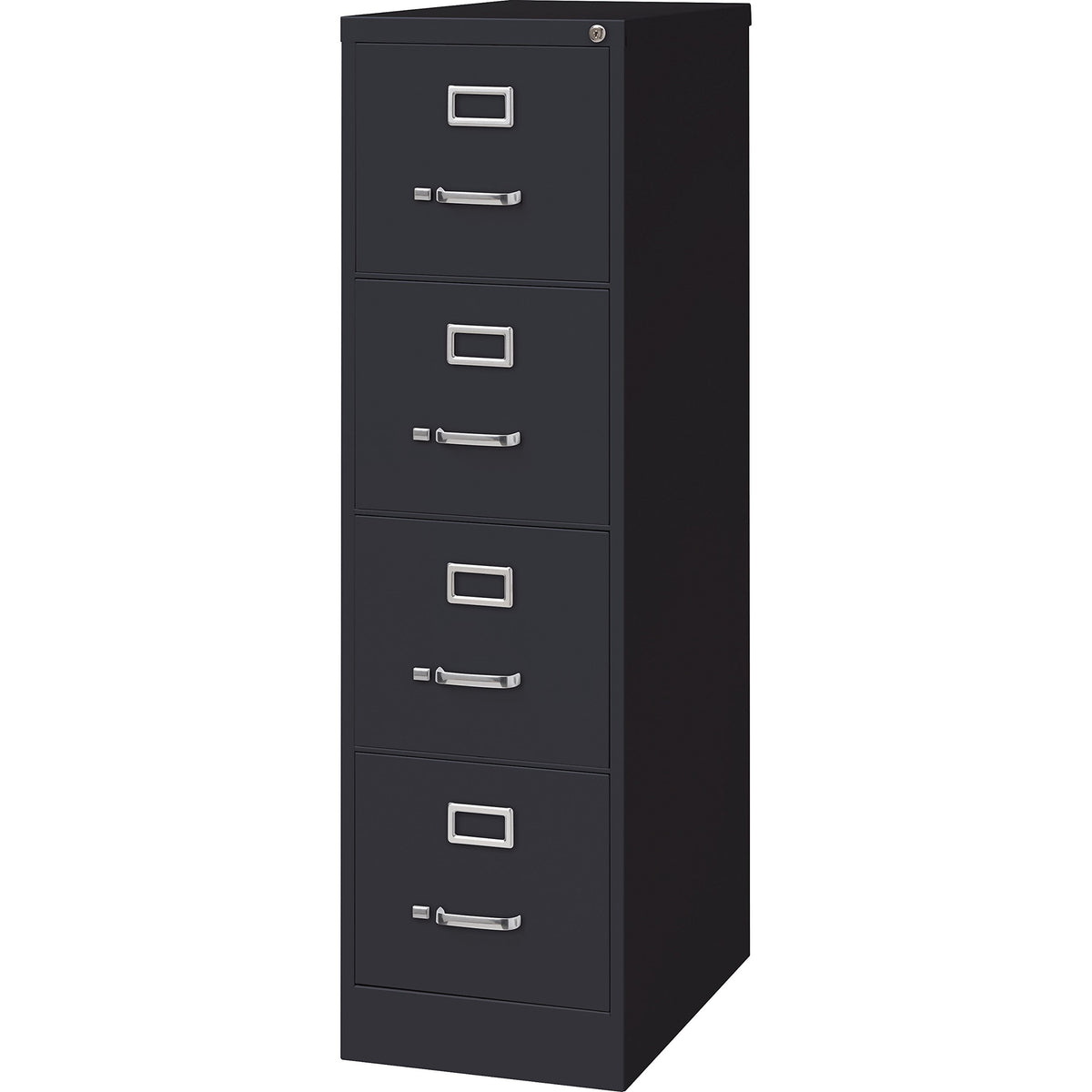 4 Drawer Vertical File with Lock, Black V6212