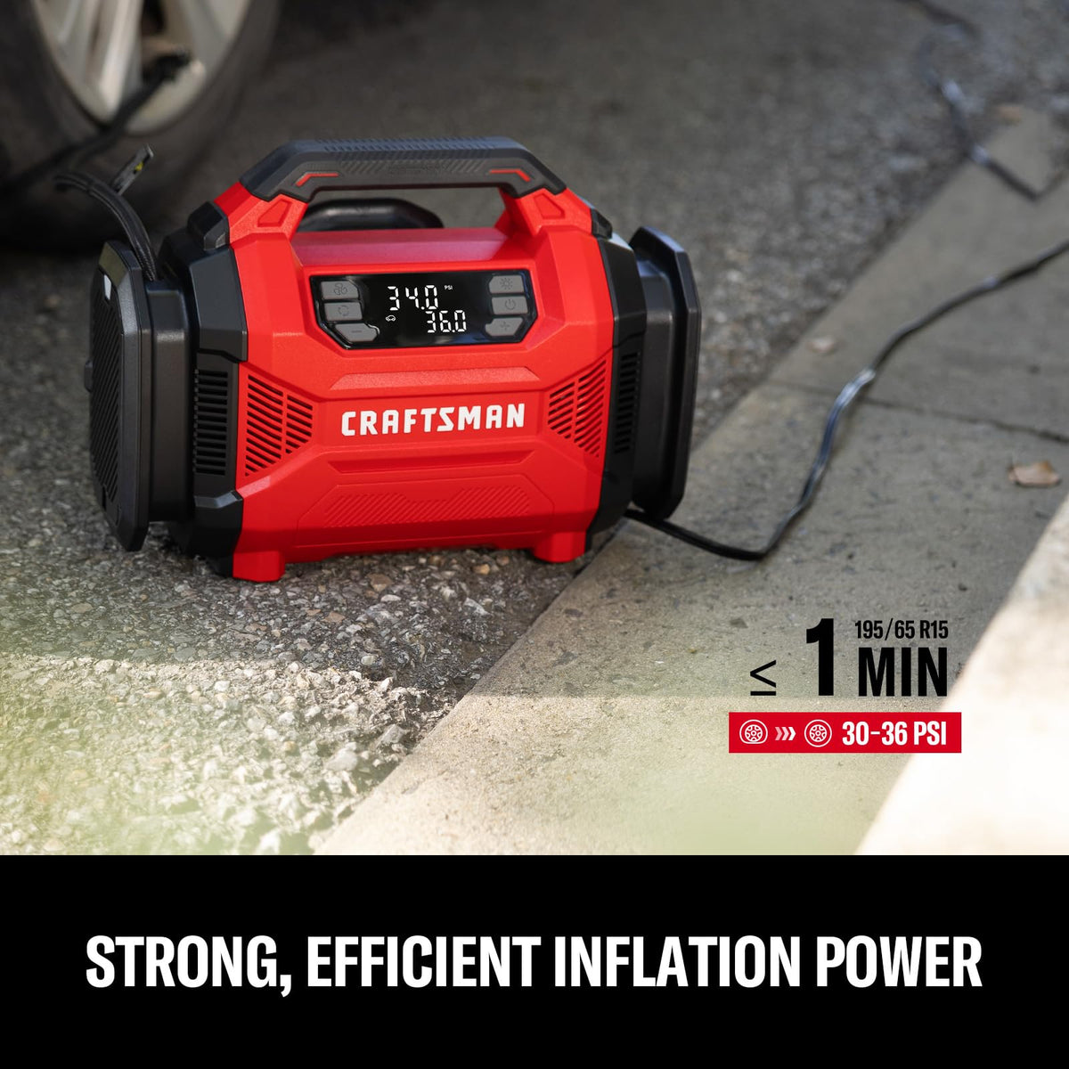 Dual Power Tire Inflator with Digital Gauge F12446