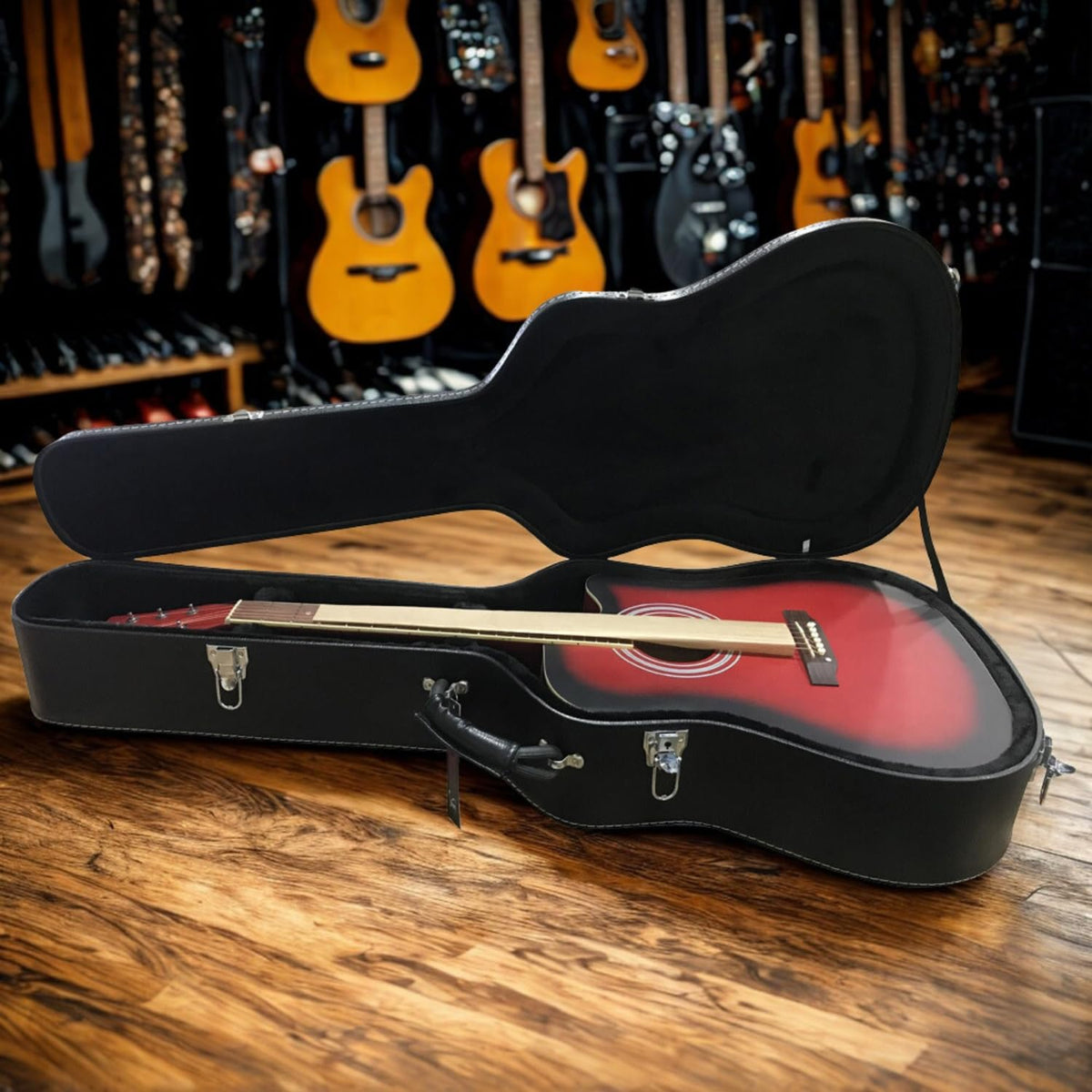 Black 41 Inch Acoustic Guitar Hard Case L636