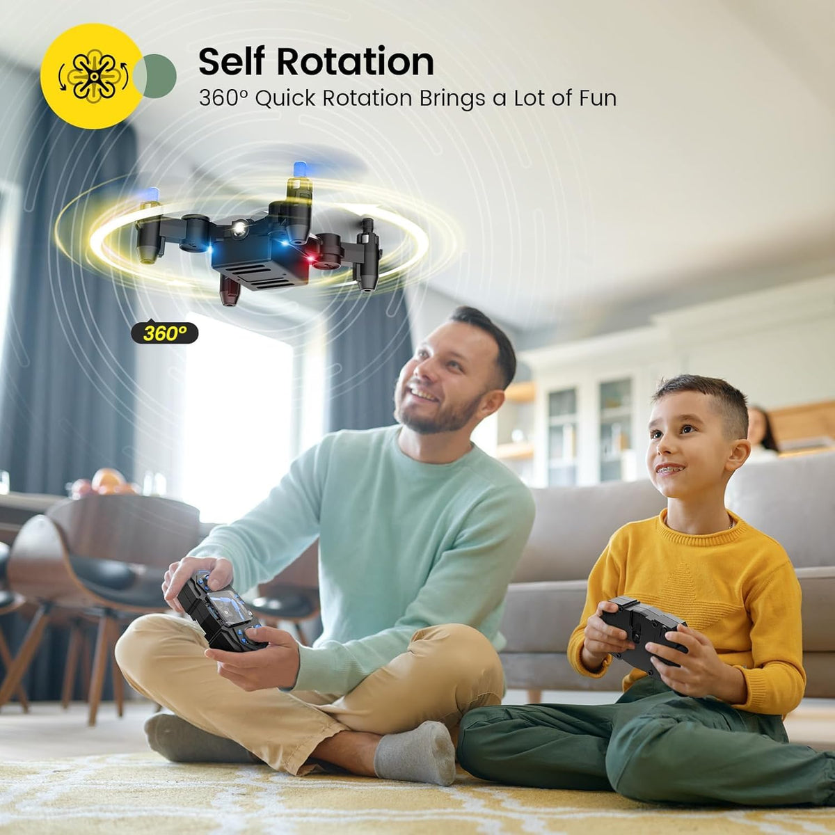 Foldable Mini Drone Blue D32655