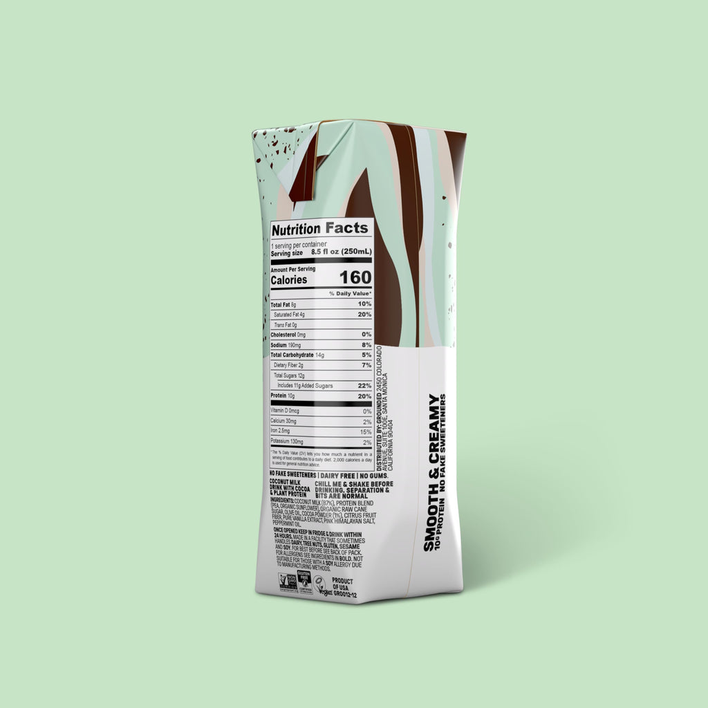 Mint Chocolate Milk, Dairy Free, 10g Protein, 8.5 fl oz, 12 Pack H78174