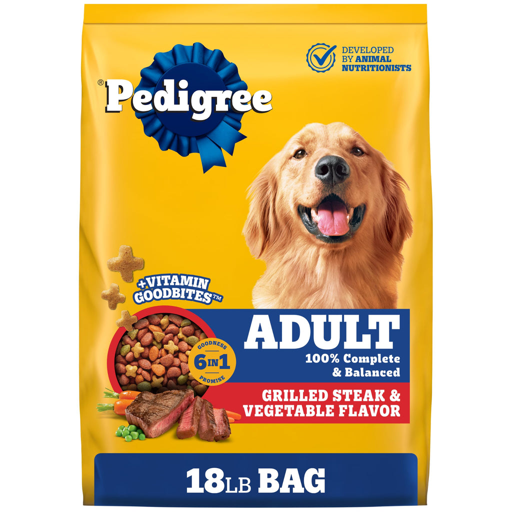 Adult Complete Nutrition Dry Dog Food Steak & Vegetable 18 lb N85337
