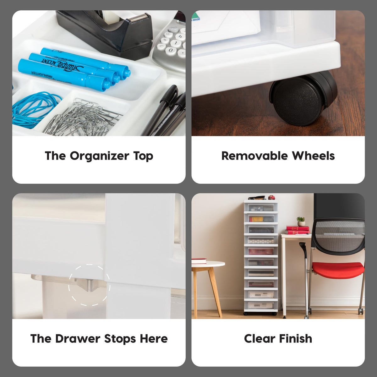 10 Drawer Rolling Storage Cart Q2576