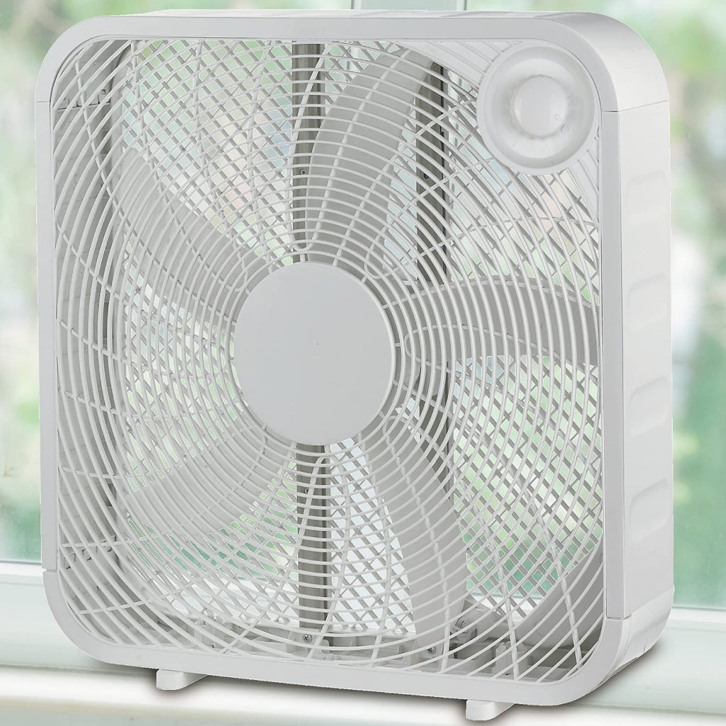 20" 3-Speed Box Fan White S91681