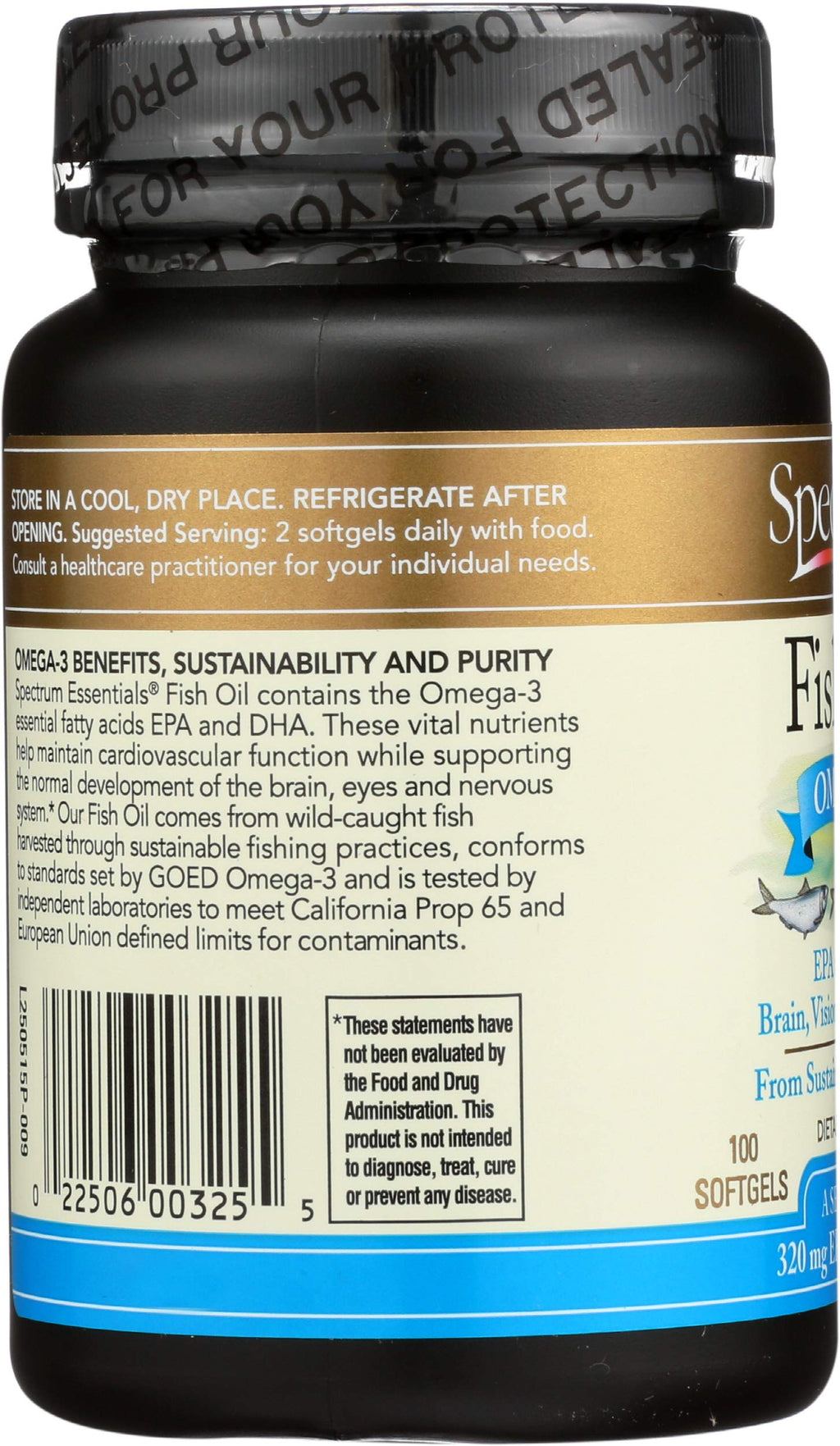 Fish Oil Omega-3 1000 mg 100 Count Softgels O84899