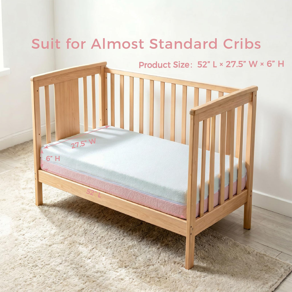 Dual Sided Gel Memory Foam Crib and Toddler Mattress K14932