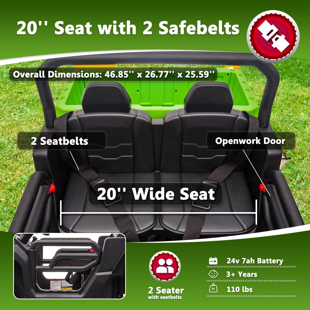 24V 2 Seater Electric Car with Dump Bed L401