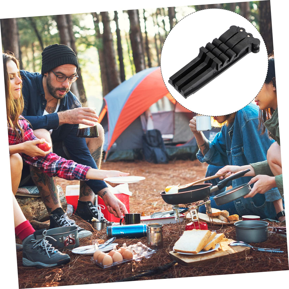 Folding Camping Gas Tank Stand Tripod Stabilizer S6611
