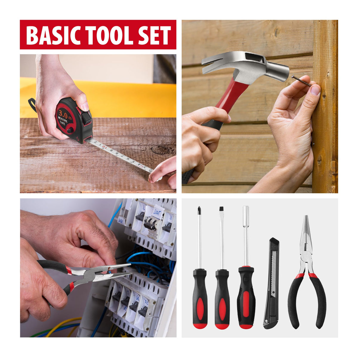 146-Piece Household Tool Kit with Storage ToolBox I5112