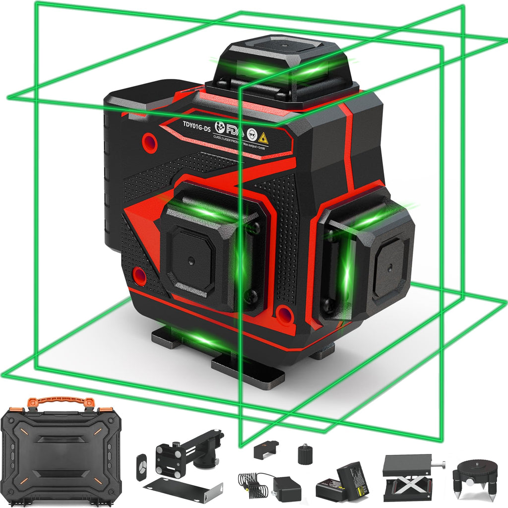 360 Self Leveling Green Beam Cross Line Laser Level E45836