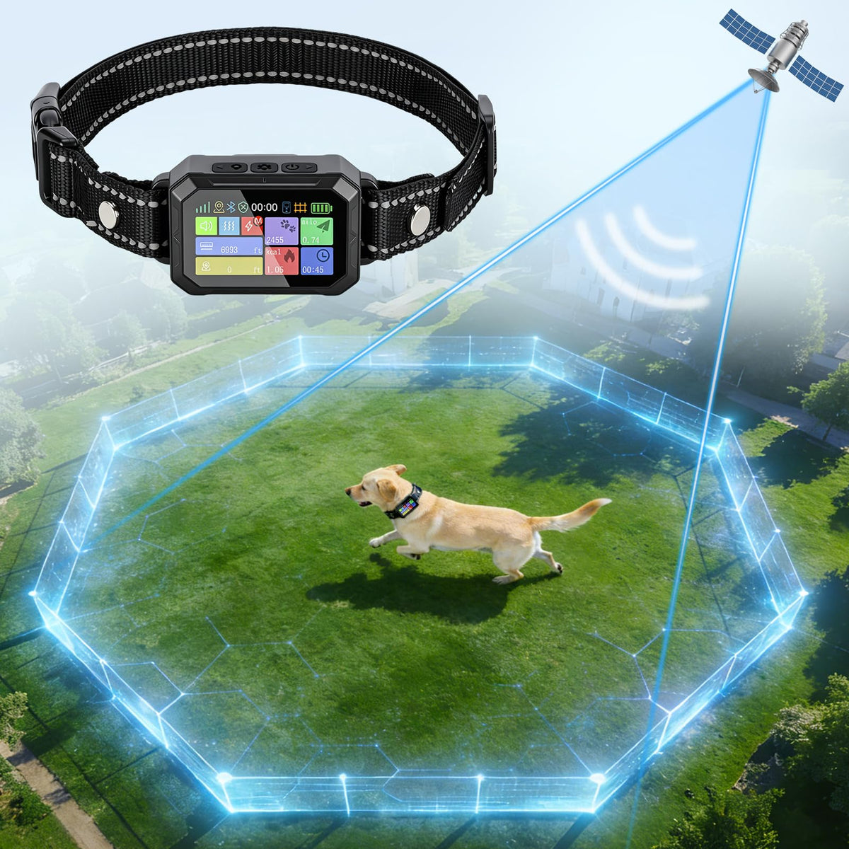 Wireless Dog Collar Fence System with Remote Training D625013