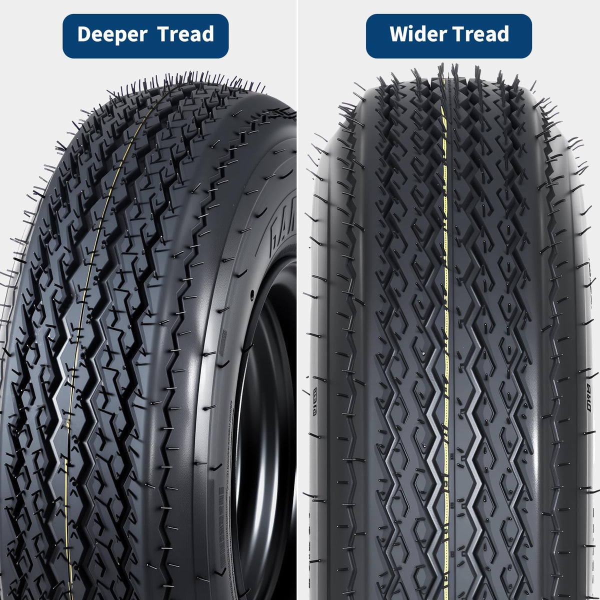 2-Pack 4.80-12 Trailer Tires with 12" Rims D8371