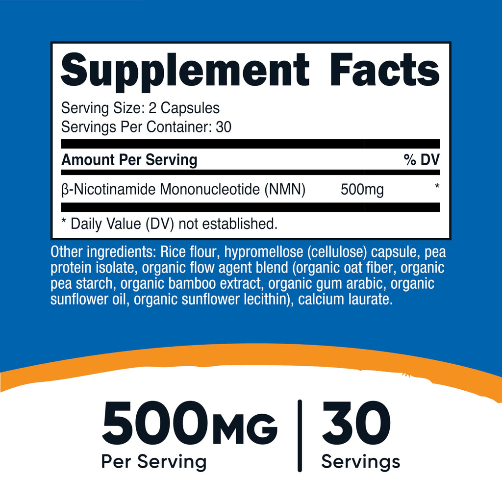 NMN 500mg 60 Capsules T775