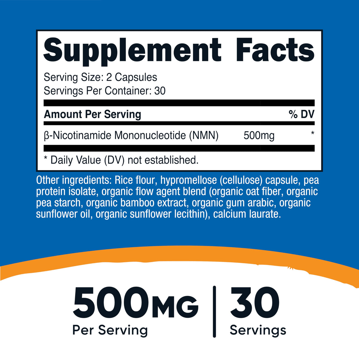 NMN 500mg 60 Capsules T775