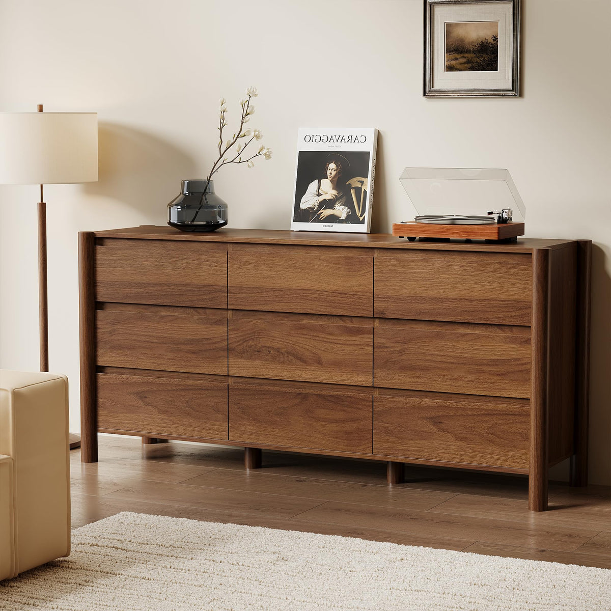 Walnut 9 Drawer Dresser M422658