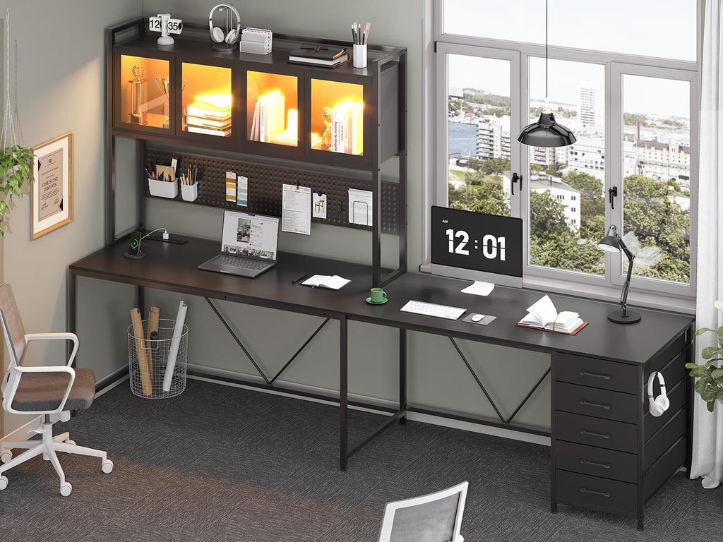 L Shaped Gaming Corner Desk with Drawers F373235
