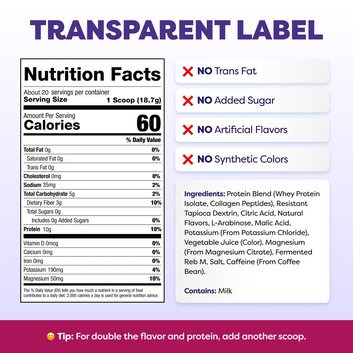 Clear Whey Protein Powder Strawberry Berry Acai K5048
