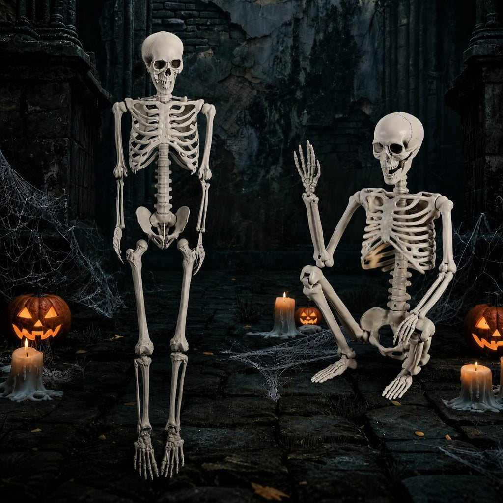 5.4FT Halloween Skeleton with Movable Joints W931135