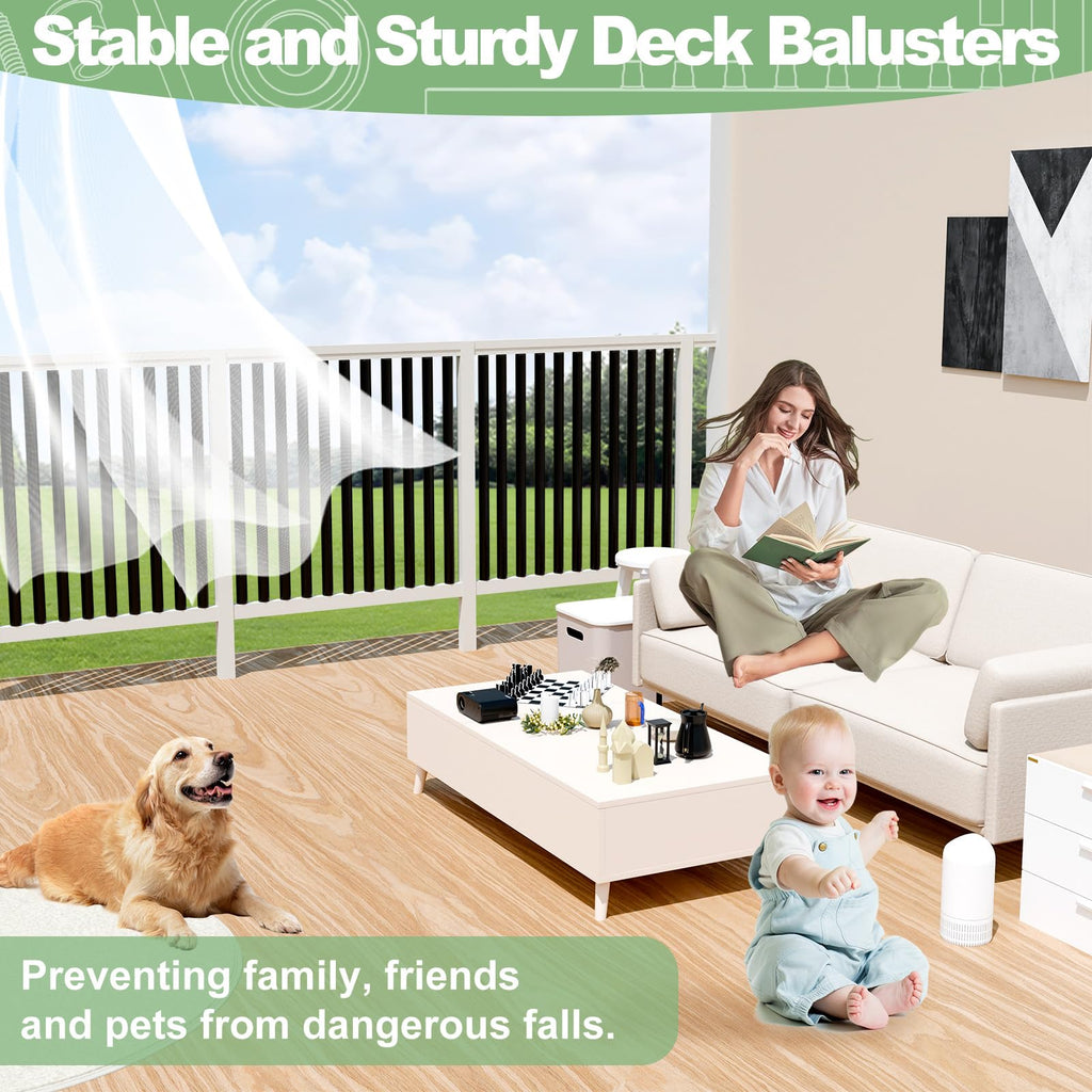 100 Pack 26" Black Aluminum Deck Balusters H97148