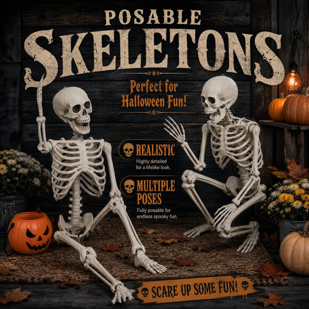 5.4FT Halloween Skeleton with Movable Joints W931135