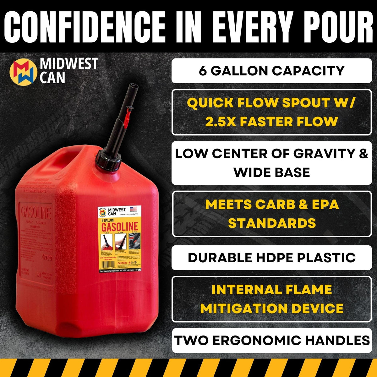 RED Gas Can W286