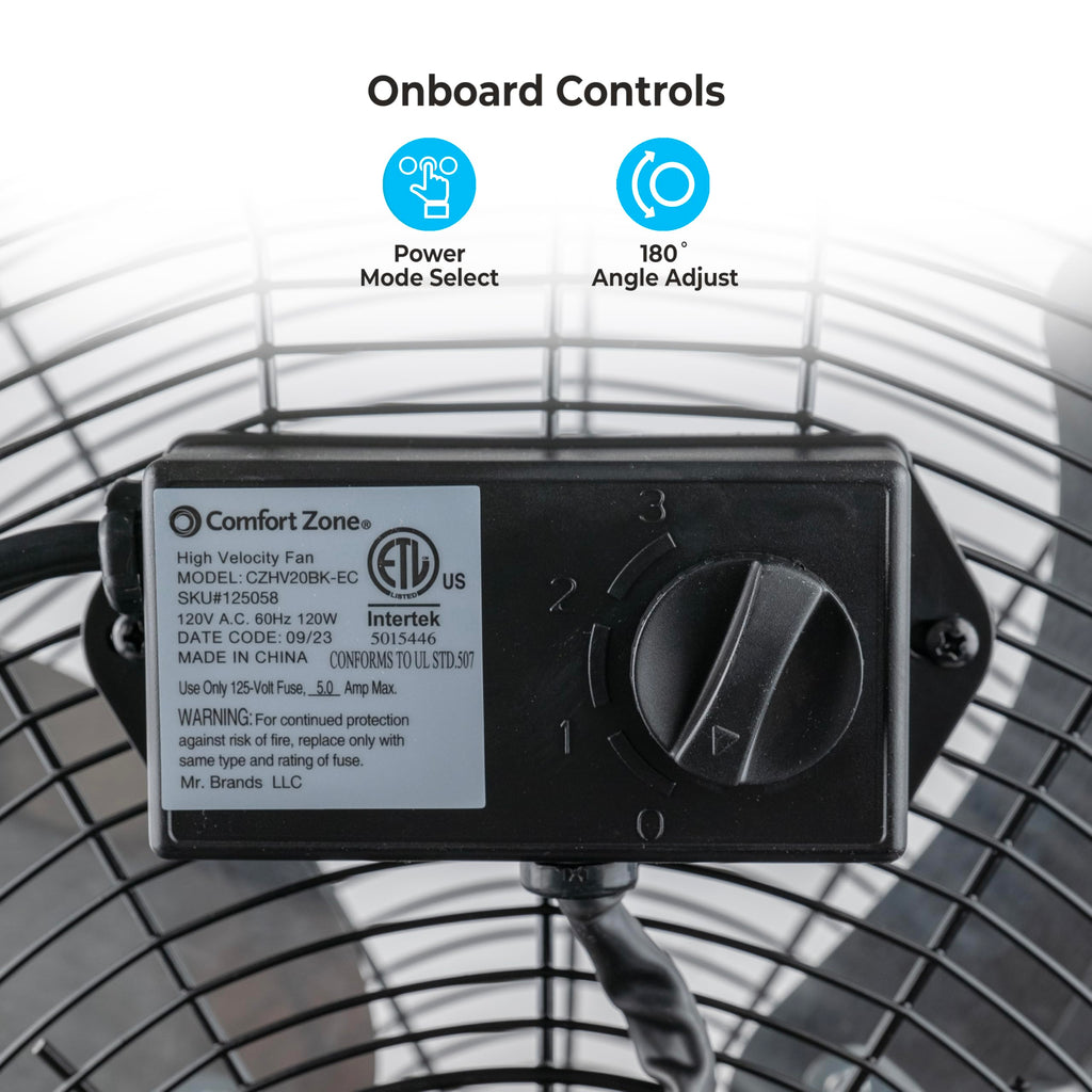 20-Inch High-Velocity Industrial Floor Fan U738456