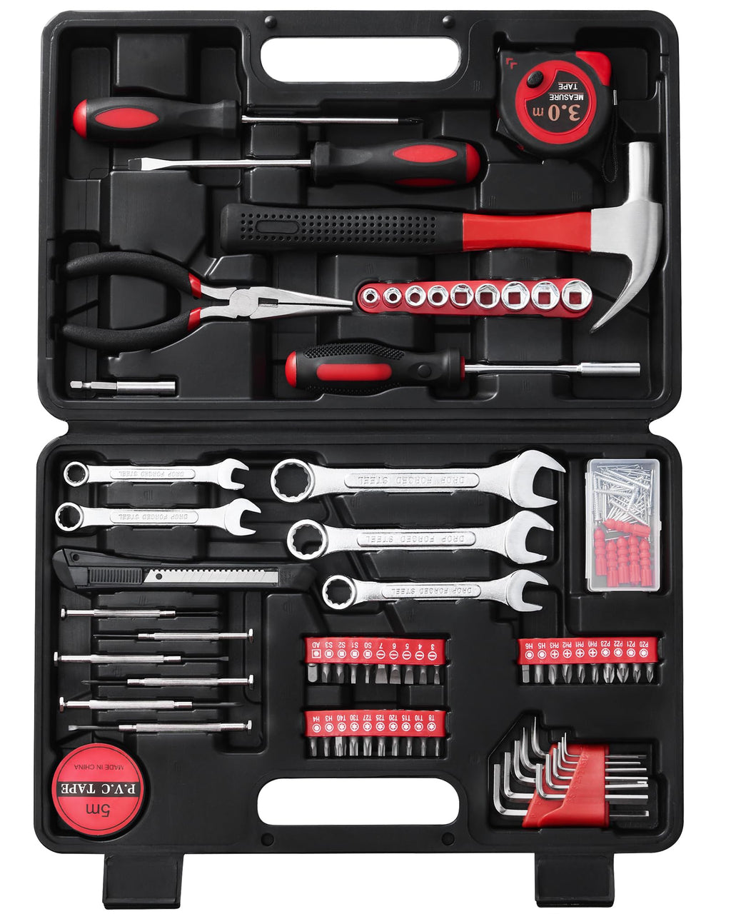 146-Piece Household Tool Kit with Storage ToolBox I5112