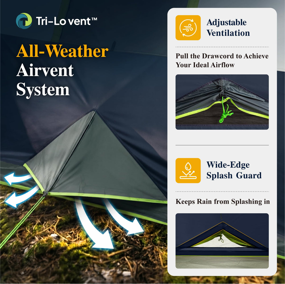 12 Person 3 Room Camping Tent with Rainfly M386