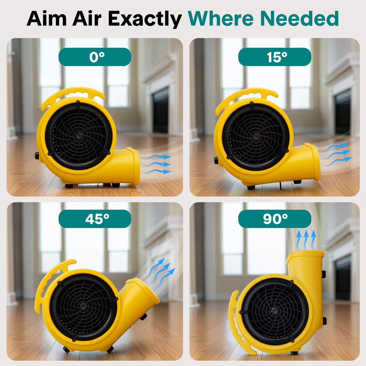 2500 CFM 3-Speed Portable Air Mover Blower Fan R44048