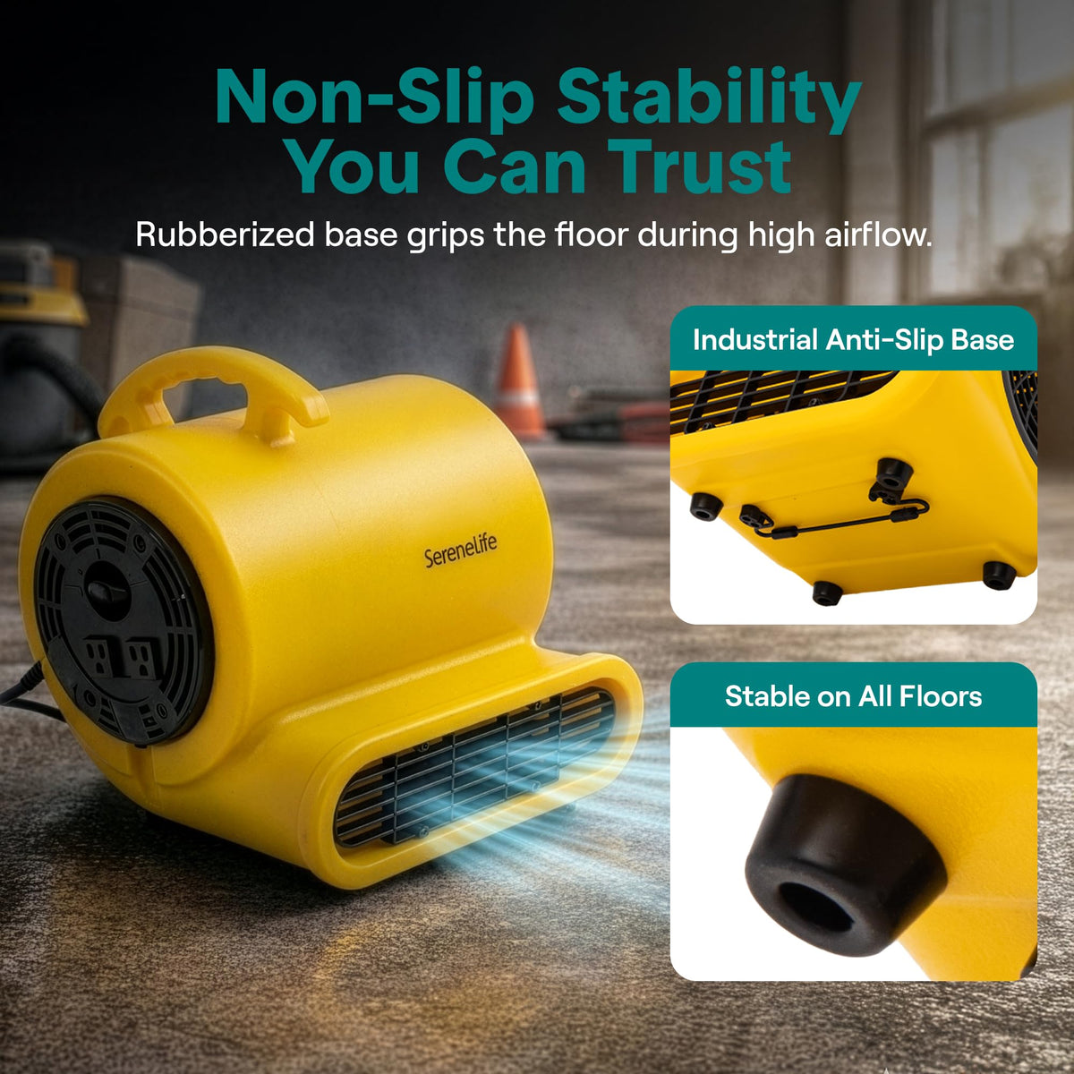 2500 CFM 3-Speed Portable Air Mover Blower Fan R44048