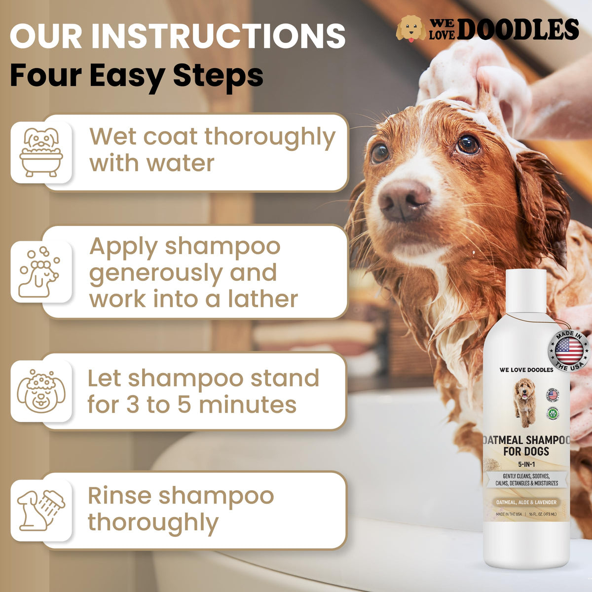 Oatmeal Shampoo & Conditioner for Dogs H4332