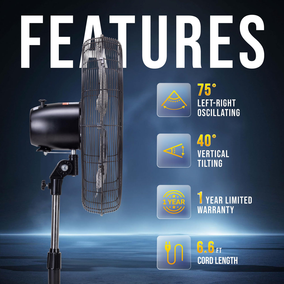 20” Oscillating Pedestal Fan, 3-Speed Z21543