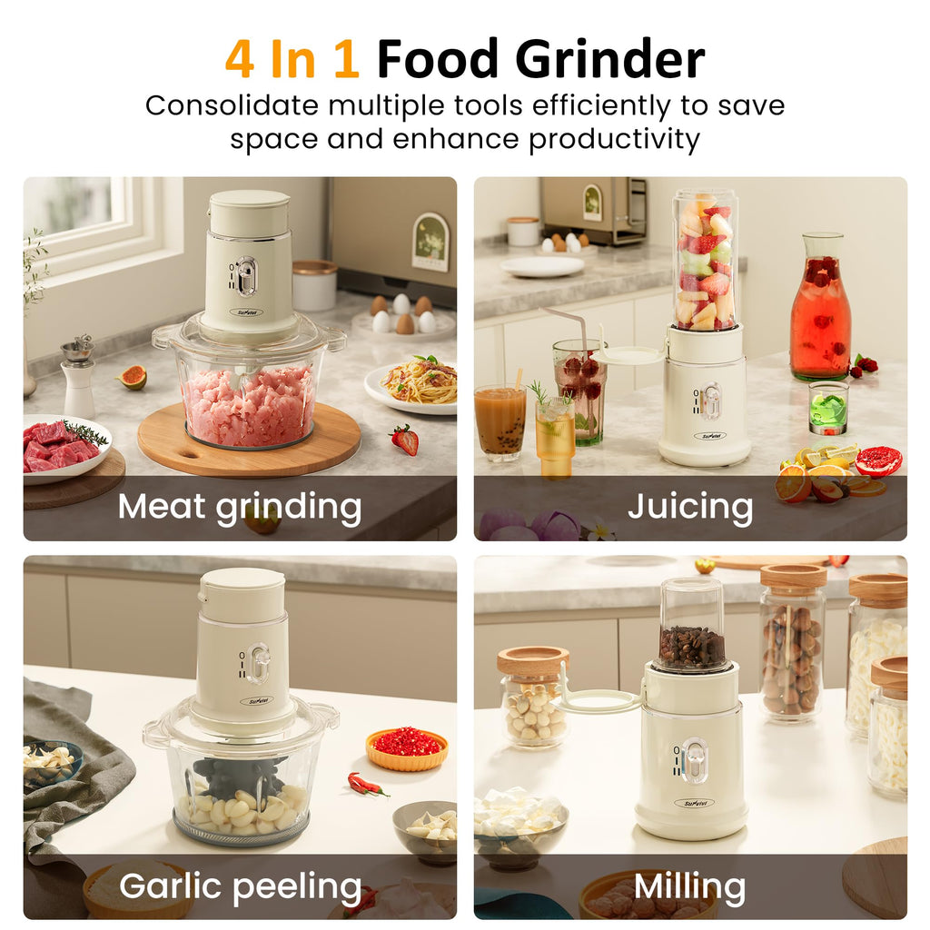4-in-1 Electric Food Chopper & Small Food Processor X72795