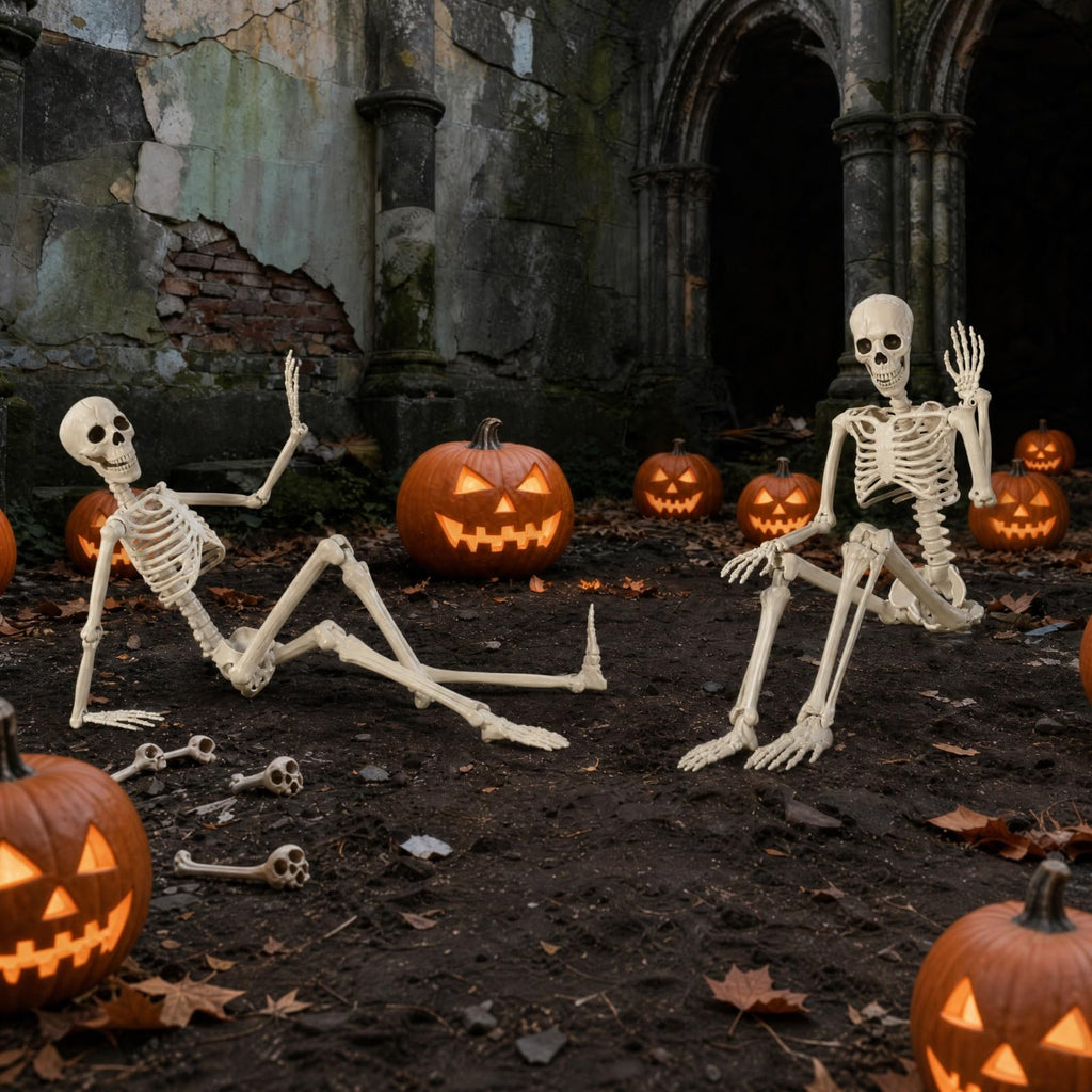 5.4FT Halloween Skeleton with Movable Joints W931135