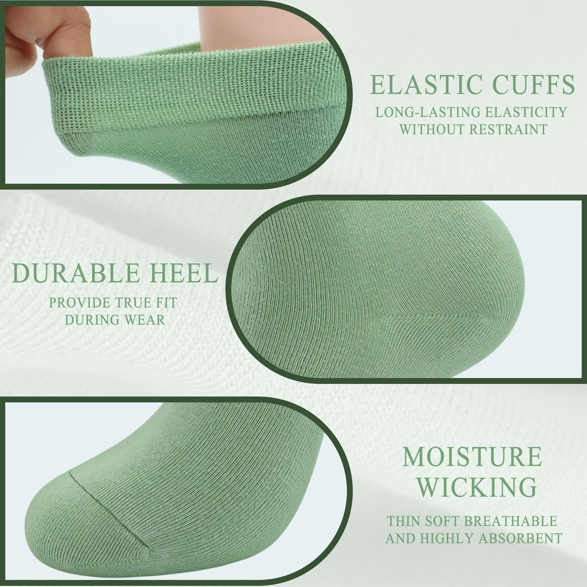 Rayon Bamboo Ankle Socks 6 Pairs P3983