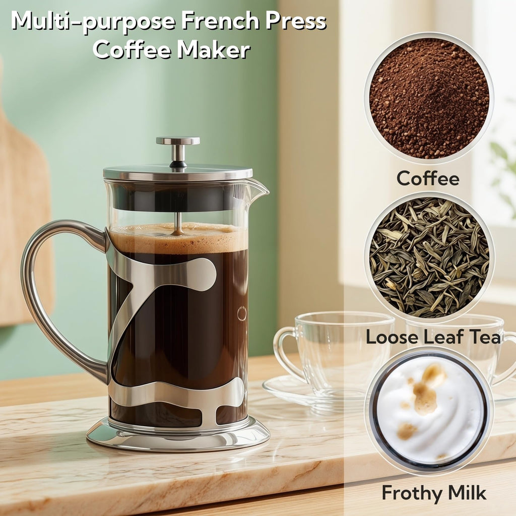 Stainless Steel French Press Coffee Maker 1L M77069