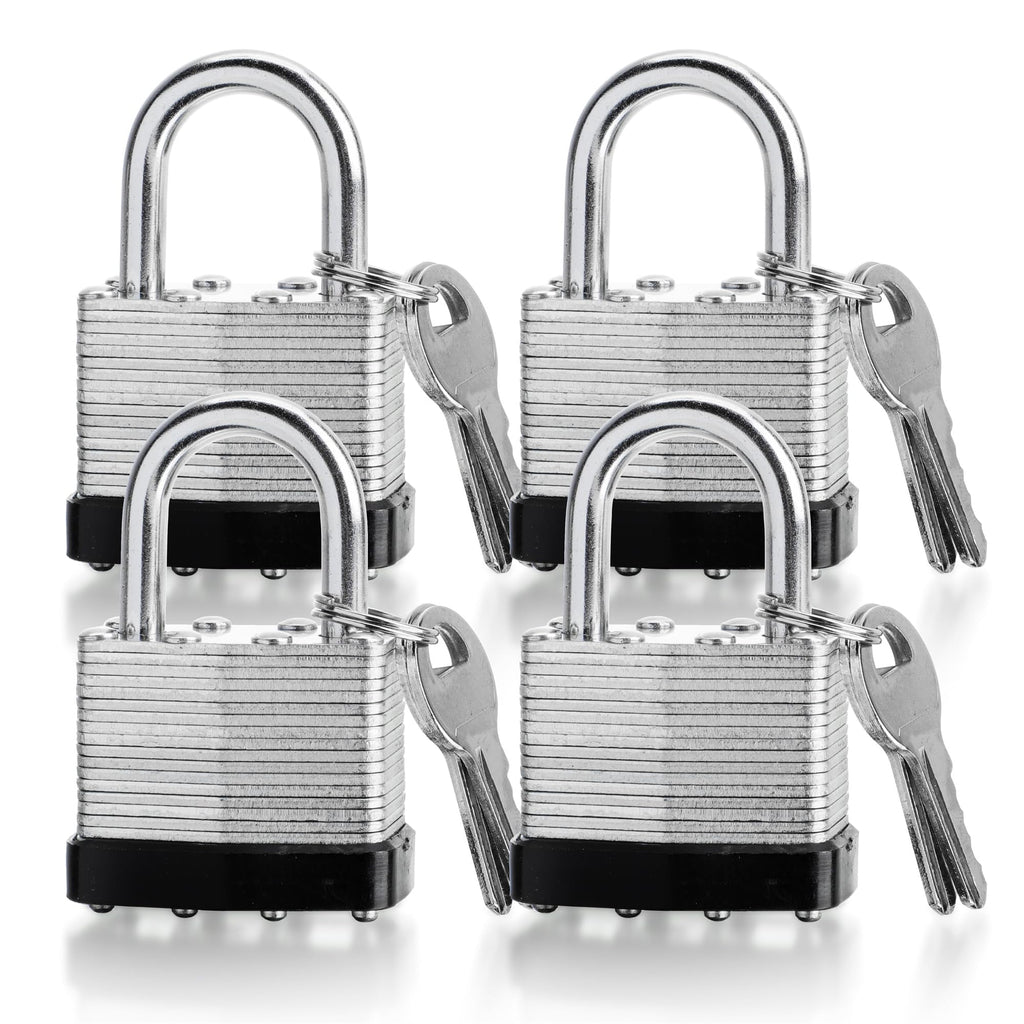 4 Pack Keyed Alike Pad Locks F5474