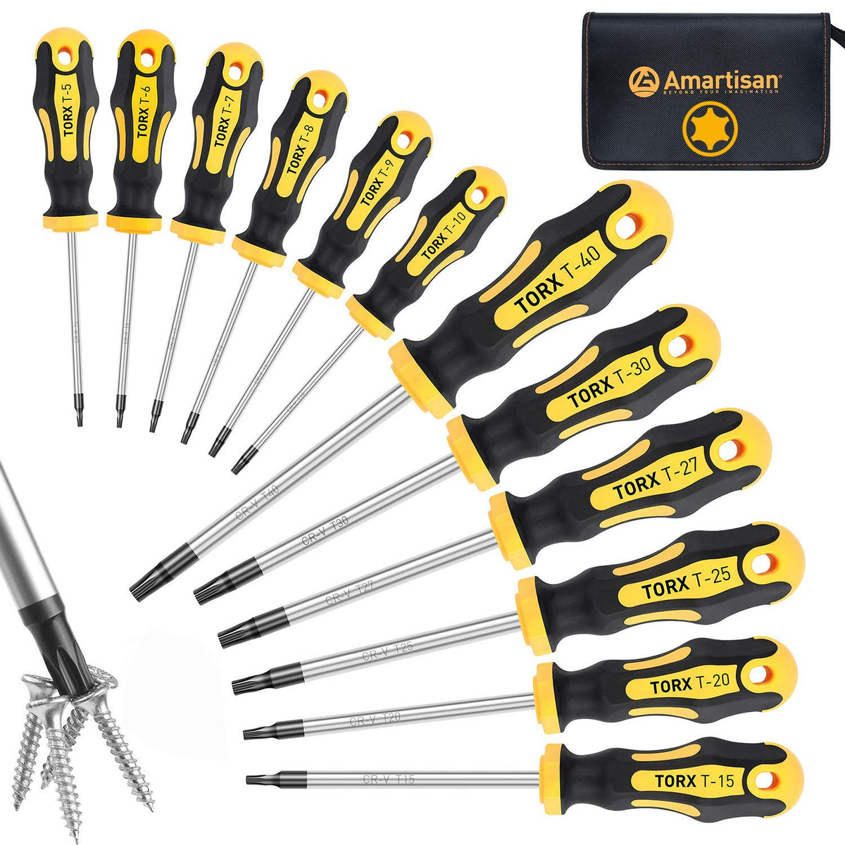 12-Piece Magnetic Torx Screwdrivers Set T5 - T40 A55570