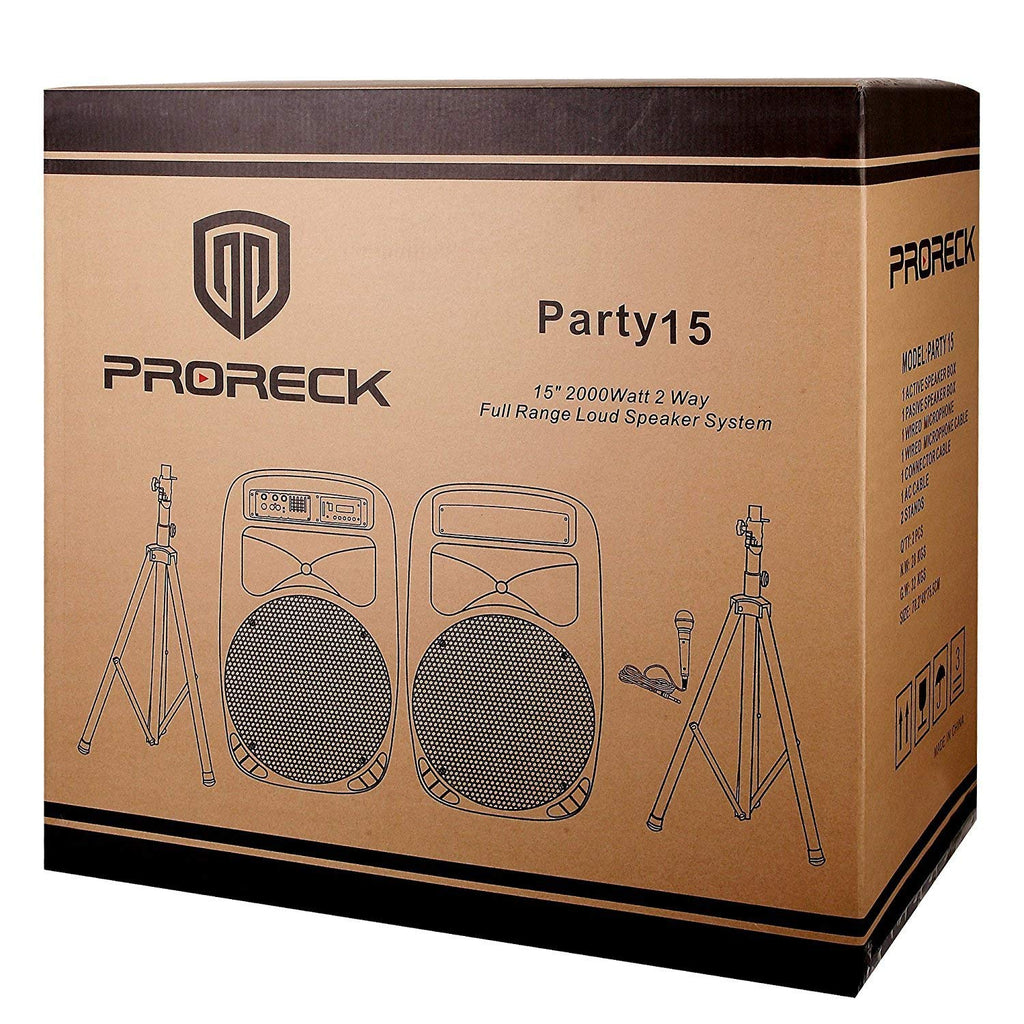 15-Inch 2-Way Powered PA Speaker System Combo Set X4953