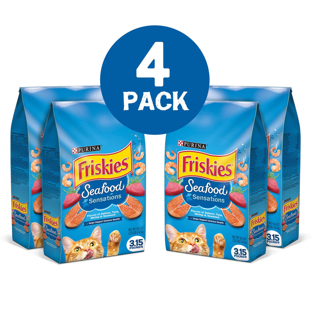Dry Cat Food Seafood 4 3.15 lb Bags P301613