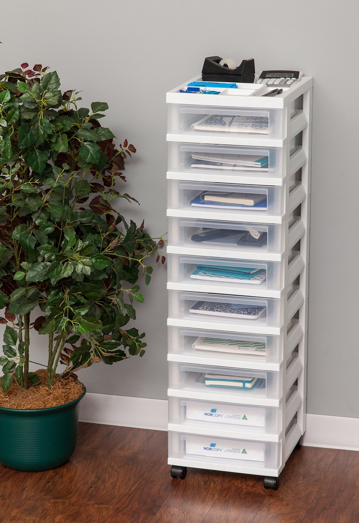 10 Drawer Rolling Storage Cart Q2576