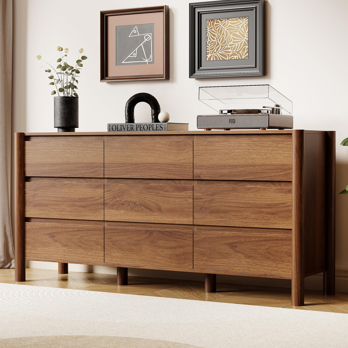Walnut 9 Drawer Dresser M422658