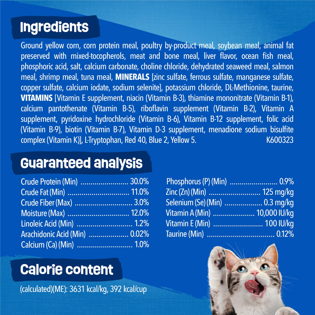 Dry Cat Food Seafood 4 3.15 lb Bags P301613